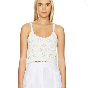 Line & Dot Off White Crochet Lace Top